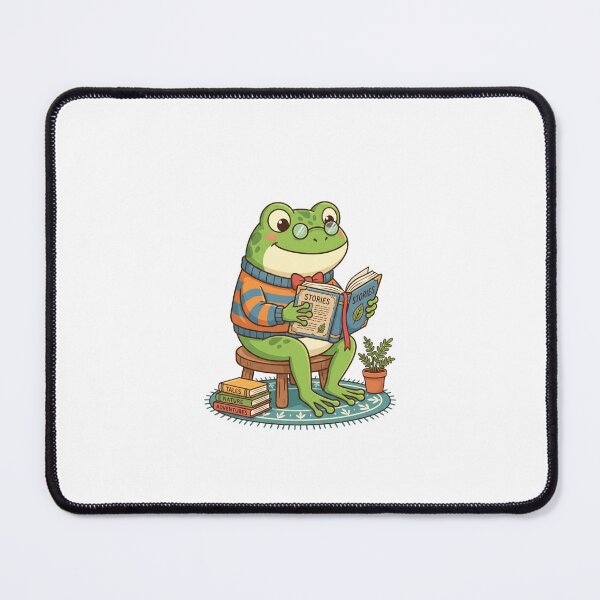 Item preview, Frog Reading Book - Cute Frog Art designed and sold by VisionGraphic.