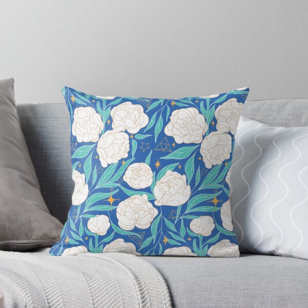 Item preview, Magic Peonies - Blue designed and sold by prynadd / Alena's Magic Patterns.