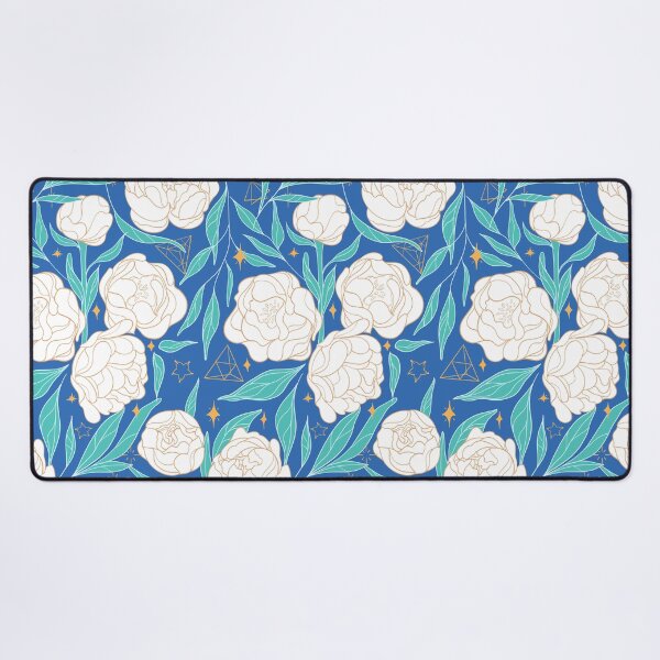 Item preview, Magic Peonies - Blue designed and sold by prynadd / Alena's Magic Patterns.