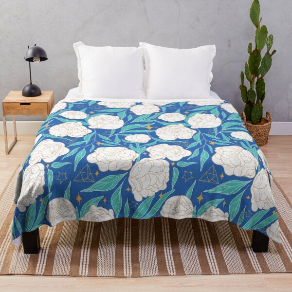 Item preview, Magic Peonies - Blue designed and sold by prynadd / Alena's Magic Patterns.