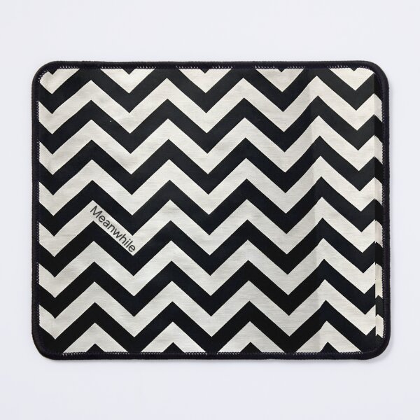 Item preview, Meanwhile Cryptic Quote Black White Chevron Art designed and sold by FineArtShirts.