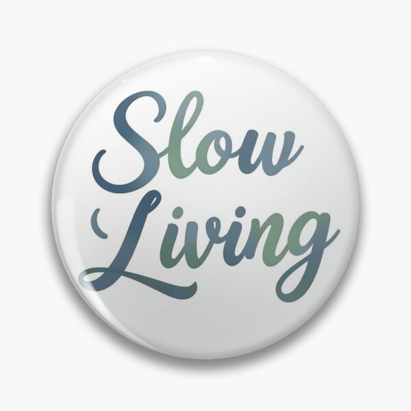 Item preview, Slow Living Typography Sticker | Minimalist Motivational Quote Aesthetic Design designed and sold by Hari Arts.