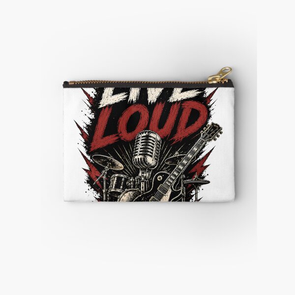 Item preview, Live Loud | Vintage Rock Guitar & Microphone Music T-Shirt designed and sold by CalmMandala.
