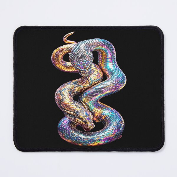 Item preview, Holographic Rainbow Snake - Iridescent Gold Snake designed and sold by RAYBIL.