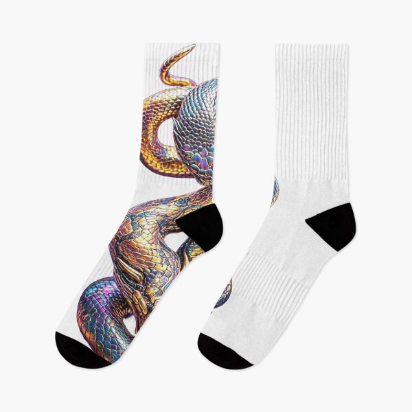Item preview, Holographic Rainbow Snake - Iridescent Gold Snake designed and sold by RAYBIL.