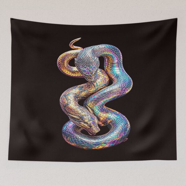 Item preview, Holographic Rainbow Snake - Iridescent Gold Snake designed and sold by RAYBIL.
