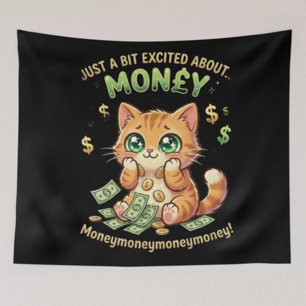 Item preview, Gattino Eccitato per i Soldi - Money! designed and sold by ElvisVintagePosters.