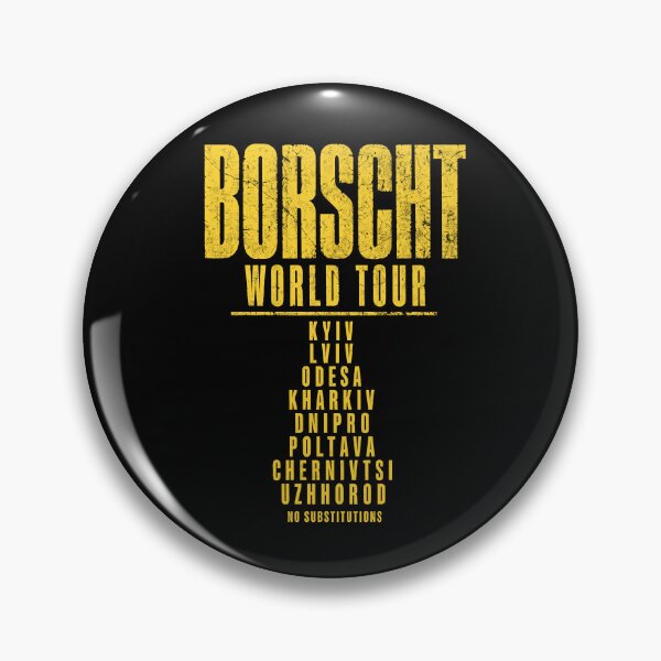 Item preview, Borscht World Tour Ukraine Cities Typography designed and sold by ML-Media.