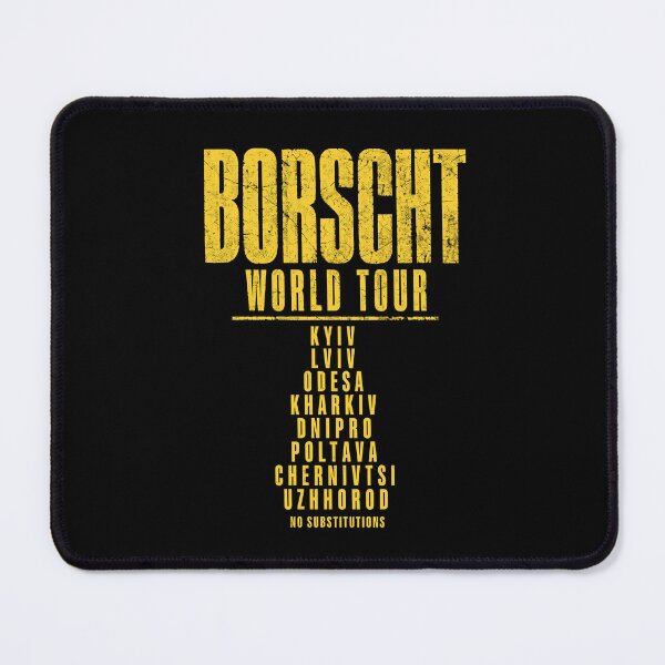 Item preview, Borscht World Tour Ukraine Cities Typography designed and sold by ML-Media.