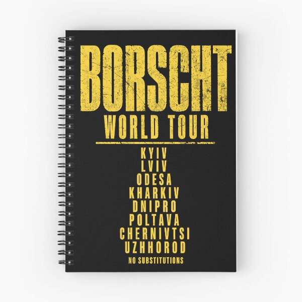Item preview, Borscht World Tour Ukraine Cities Typography designed and sold by ML-Media.