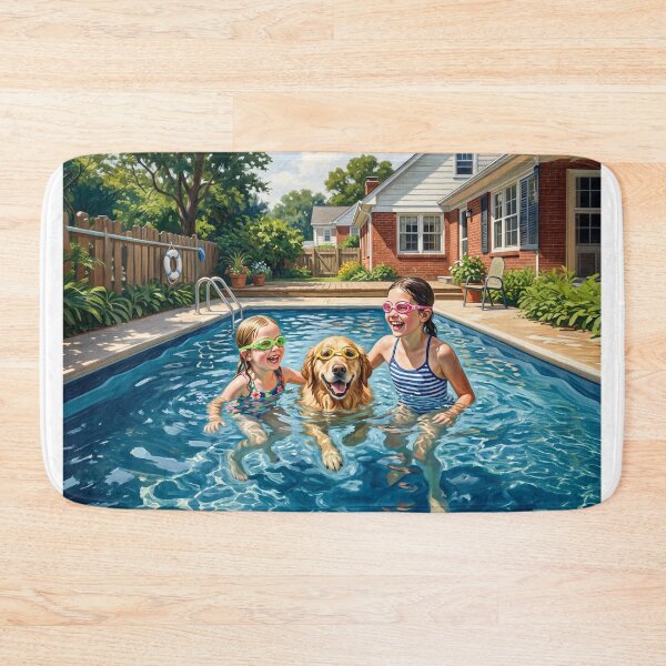Item preview, Summer Pool Fun Children And Dog designed and sold by Home Decor Art.