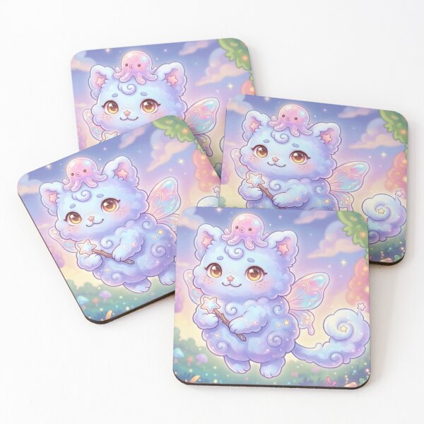 Item preview, Magical Pastel Cloud Kitten with Star Wand designed and sold by xsctasy.