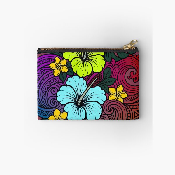 Item preview, Tropical Tribal Wave Floral Hibiscus Island Art designed and sold by The Fine Print by BassAddict.