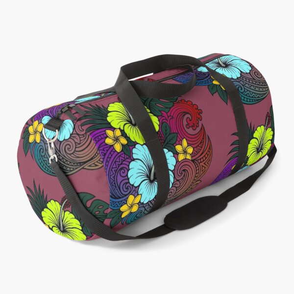 Item preview, Tropical Tribal Wave Floral Hibiscus Island Art designed and sold by The Fine Print by BassAddict.