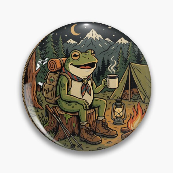 Item preview, Wilderness Hiking Frog Camping Classic T-Shirt designed and sold by The Design Trendz.