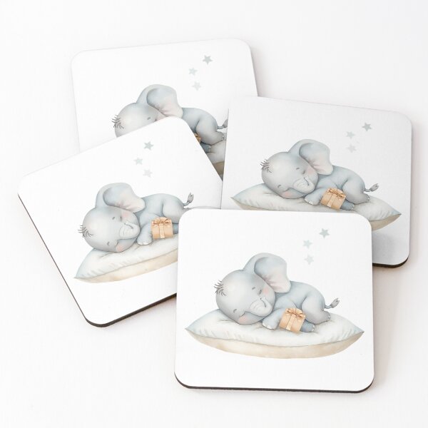 Item preview, Cute Baby Elephant: Dreamy Art, Pastel Color, Kawaii Sticker designed and sold by DigitfanStudio.