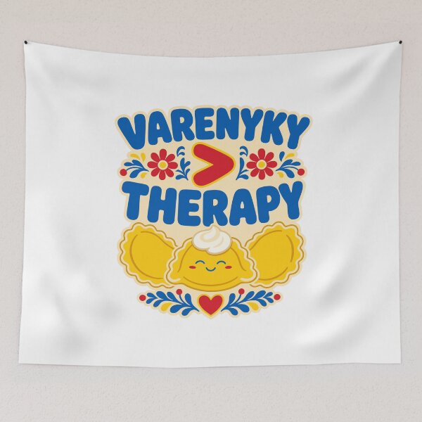 Item preview, Varenyky Therapy Ukrainian Dumpling Folk Art designed and sold by ML-Media.