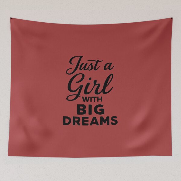 Item preview, Just a Girl with Big Dreams – Inspirational Typography | Motivational Quote Design designed and sold by KAM-KAM-STORE.