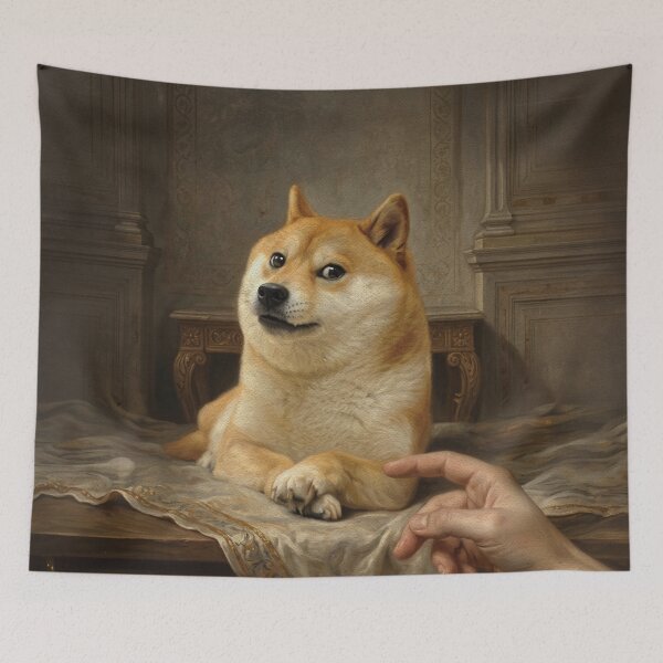 Item preview, Suspicious Doge Portrait designed and sold by Anatolii_Kys.