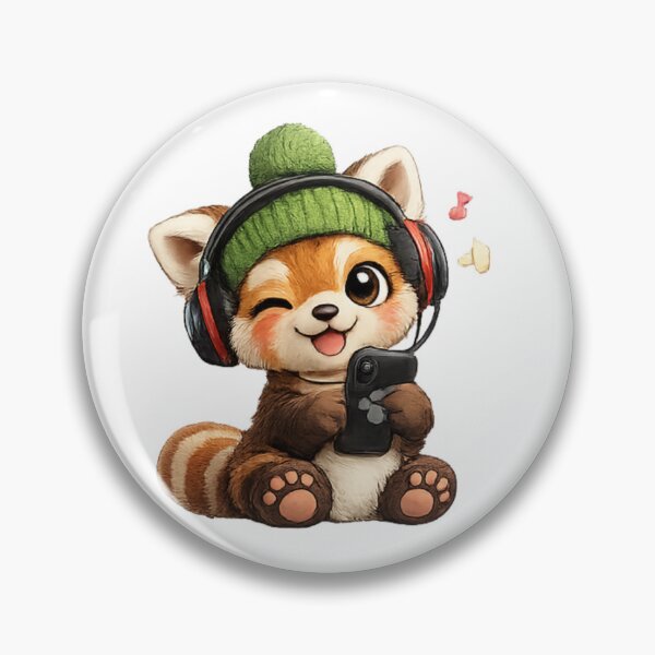 Item preview, Red panda with headphones designed and sold by Savnyy.