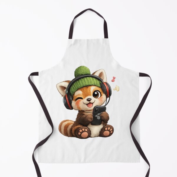 Item preview, Red panda with headphones designed and sold by Savnyy.