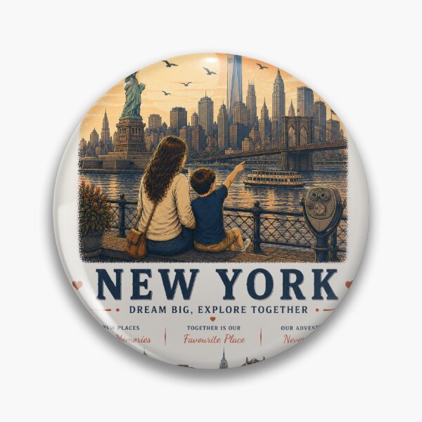 Item preview, New York Mother Son Duo Dream Big Explore Together designed and sold by BagFactoryUK.