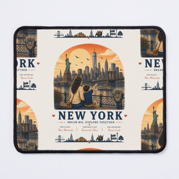 Item preview, New York Mother Son Duo Dream Big Explore Together designed and sold by BagFactoryUK.