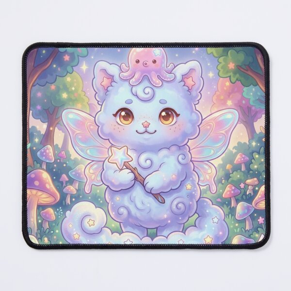 Item preview, Adorable Fairy Cat & Tiny Octopus Friend designed and sold by xsctasy.
