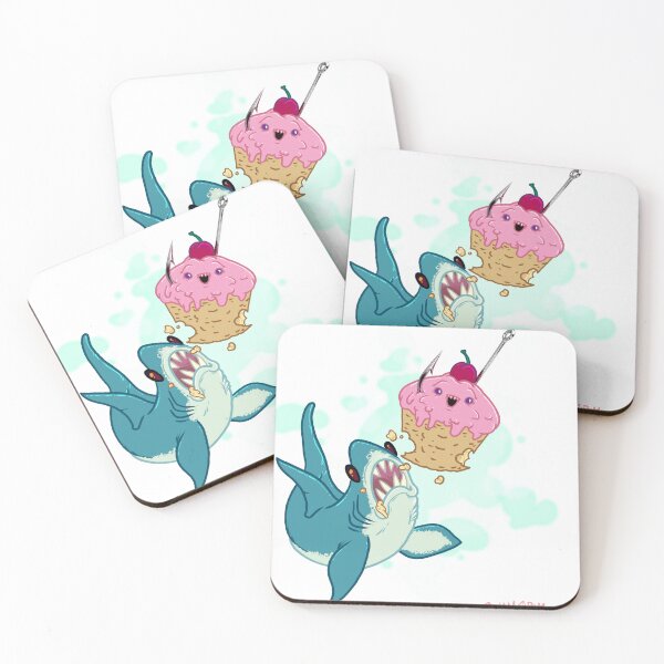 Item preview, sharks and cakes 3 designed and sold by SPOOKYMUSHROOM.
