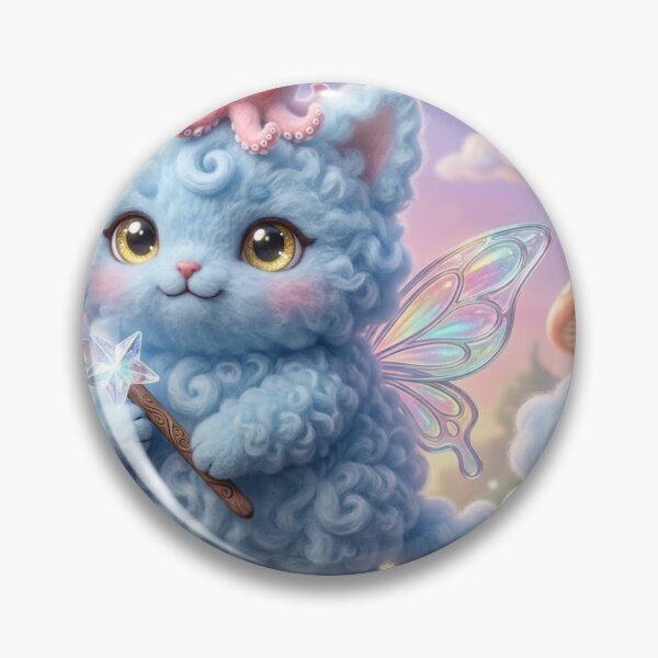 Item preview, Whimsical Fairy Cat with Star Wand and Pink Octopus designed and sold by xsctasy.