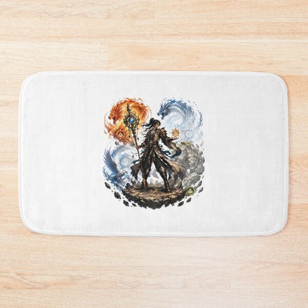 Item preview, Elemental Guardian Fantasy Warrior Art designed and sold by ali prints.