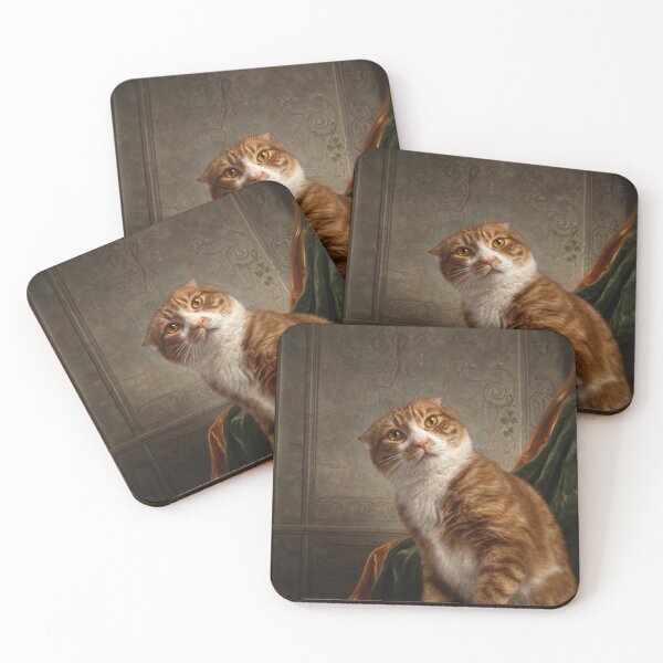 Item preview, Curious Orange Cat Portrait designed and sold by Anatolii_Kys.