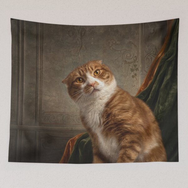Item preview, Curious Orange Cat Portrait designed and sold by Anatolii_Kys.