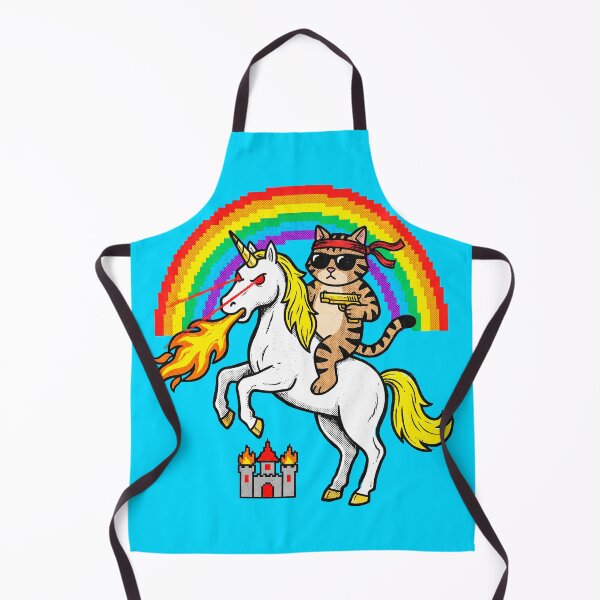 Item preview, Badass Cat Riding Unicorn designed and sold by TheSamuraiCat.