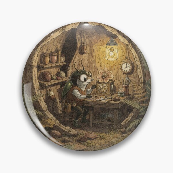 Item preview, Beetle Clockmaker in a Walnut Workshop designed and sold by PictorialWhimsy.