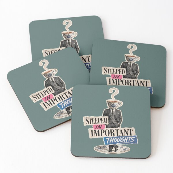 Item preview, Steeped in Important Thoughts Vintage Tea Collage designed and sold by VIVID COLORS CLUB.