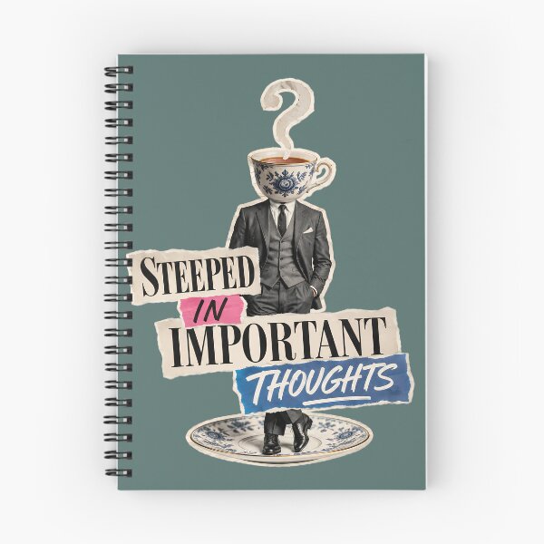 Item preview, Steeped in Important Thoughts Vintage Tea Collage designed and sold by VIVID COLORS CLUB.