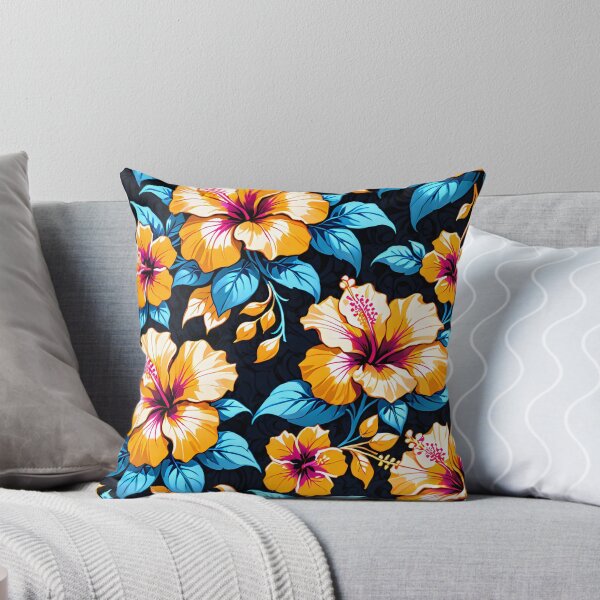 Item preview, Vibrant Tropical Hibiscus Floral Seamless Pattern. designed and sold by MissYouONLY.