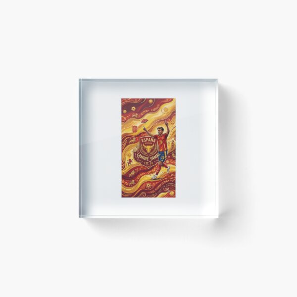Item preview, Lamine Yamal Spain Football Legend - La Roja Fan Art designed and sold by TheGoldenNest.