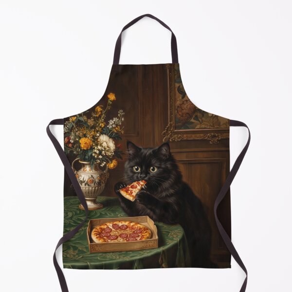 Item preview, Black Cat Pizza Night designed and sold by Anatolii_Kys.