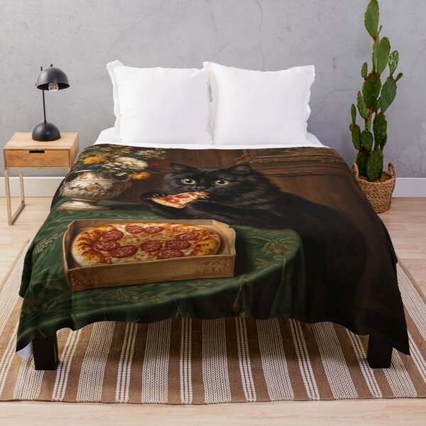 Item preview, Black Cat Pizza Night designed and sold by Anatolii_Kys.