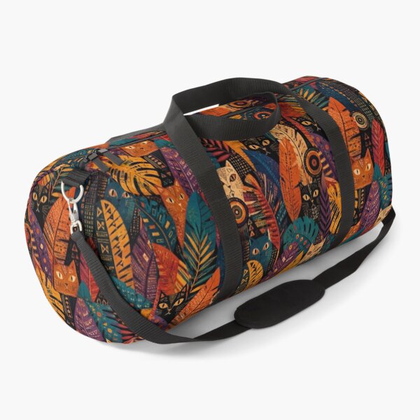 Item preview, Tribal Cats Among Patterned Tropical Leaves designed and sold by Mindworx21.