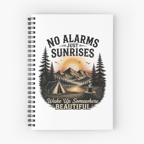 Item preview, No Alarms just Sunrises Vintage Camping designed and sold by Cavalier-org.