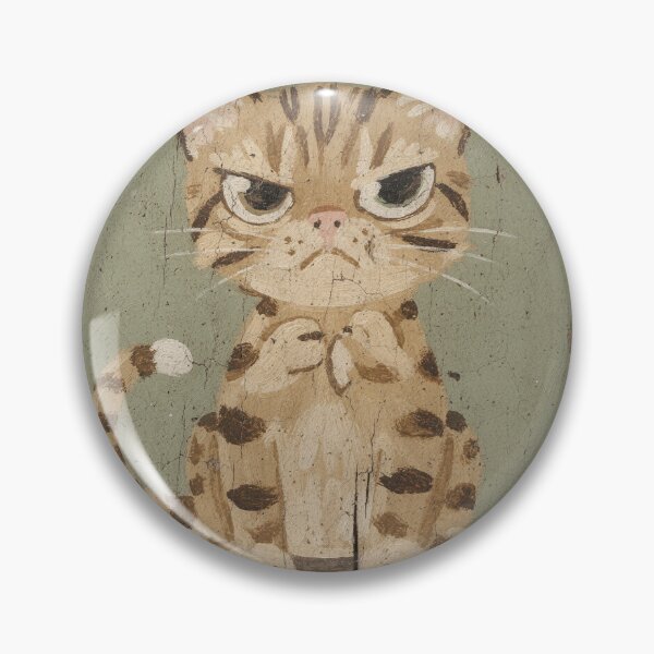 Item preview, Offended Bengal Kitten Folk Art designed and sold by PictorialWhimsy.