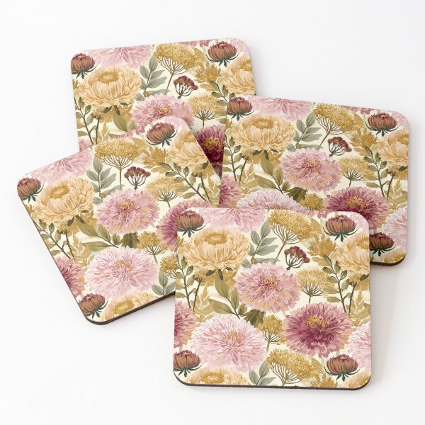 Item preview, Lush Dahlias  - Botanical Garden Pattern  - Birthday Gift For Wife designed and sold by RoyalStarsPatts.