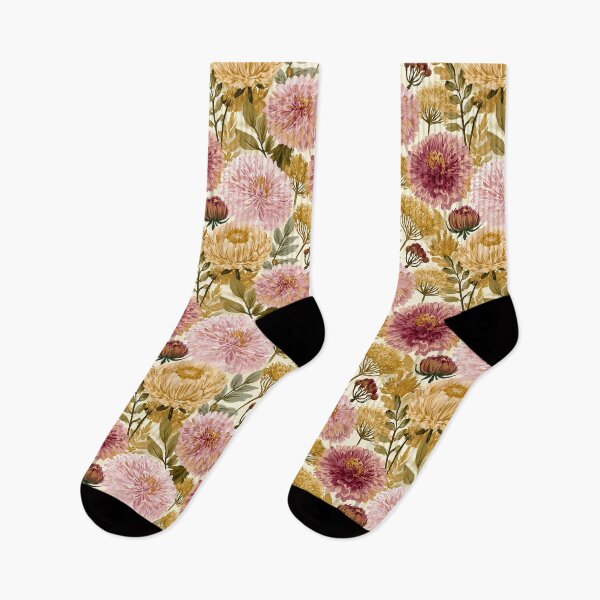 Item preview, Lush Dahlias  - Botanical Garden Pattern  - Birthday Gift For Wife designed and sold by RoyalStarsPatts.