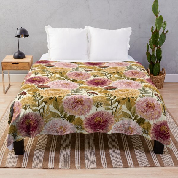 Item preview, Lush Dahlias - Botanical Garden Pattern - Birthday Gift For Wife designed and sold by RoyalStarsPatts.