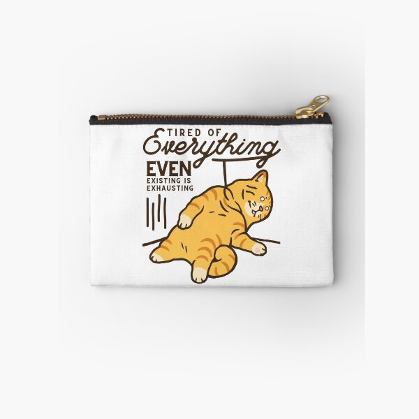 Item preview, Tired of Everything Cat | Funny Exhausted Orange Tabby Meme designed and sold by KomixsDesign.