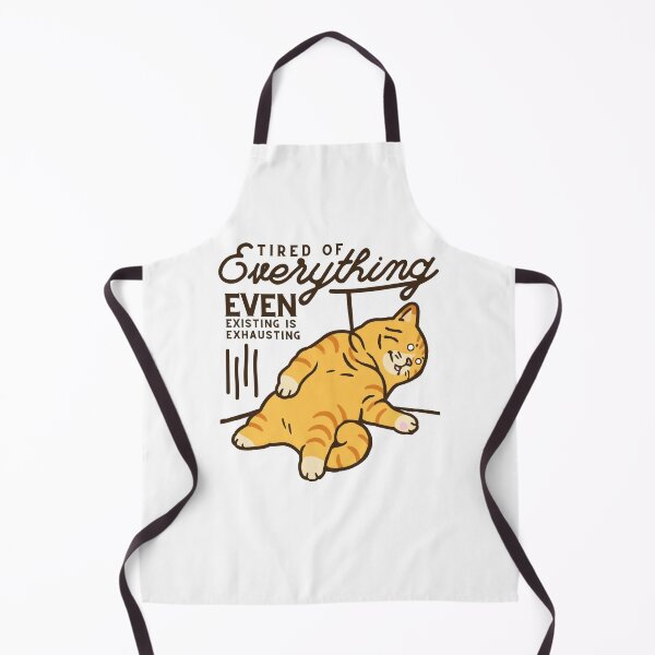 Item preview, Tired of Everything Cat | Funny Exhausted Orange Tabby Meme designed and sold by KomixsDesign.