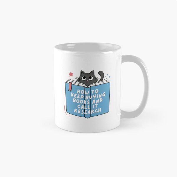 Item preview, Funny Reading Cat Bookworm Illustration for Book Lovers and Library Enthusiasts designed and sold by Charonde.